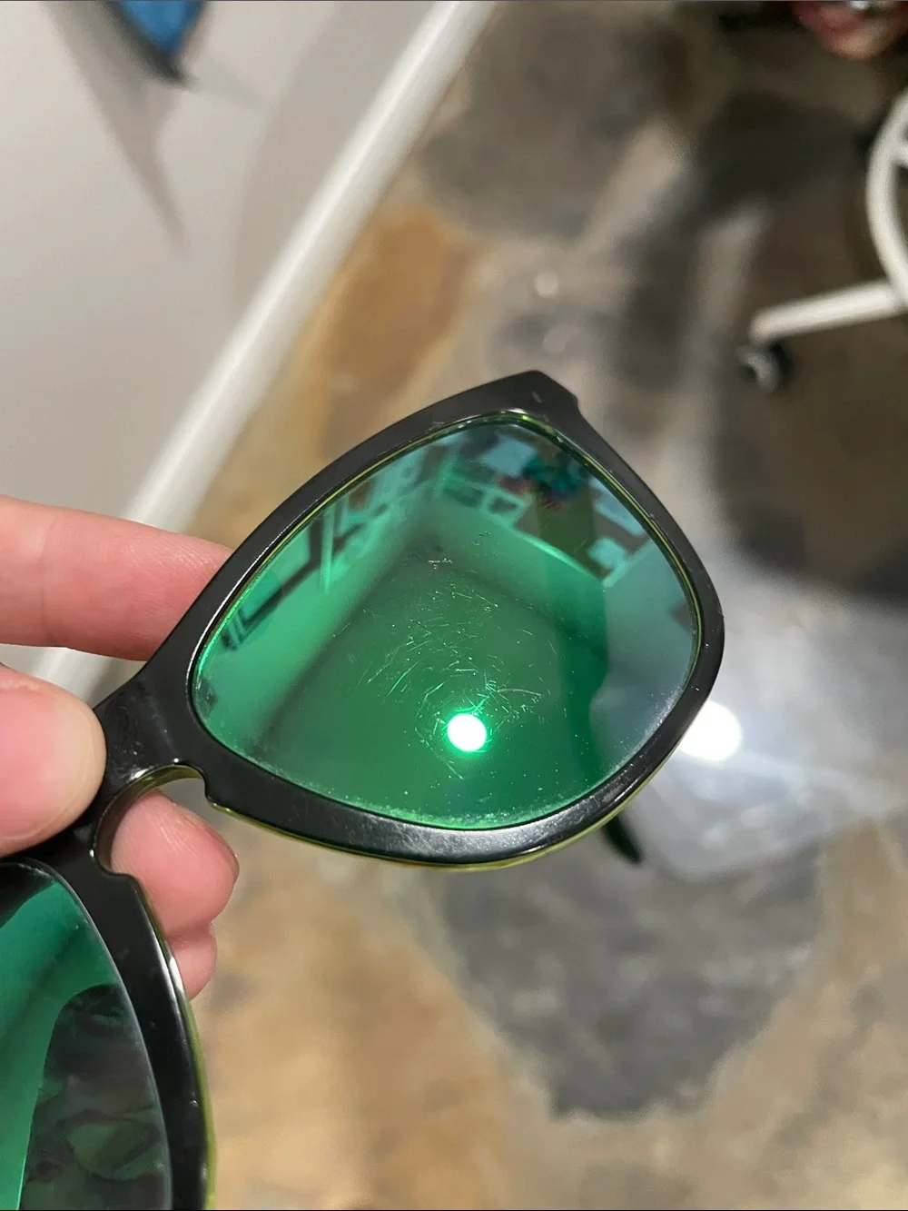 Oakley Frogskins Black Sunglasses with Neon Green Accents